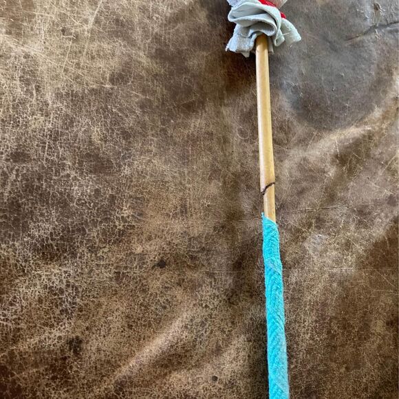 Artist Signed Stretched Animal Skin Drum Tree of Life Design With Drumstick - Picture 5 of 5